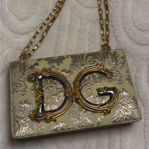 Dolce & Gabbana Gold DG Girls Flap Bag